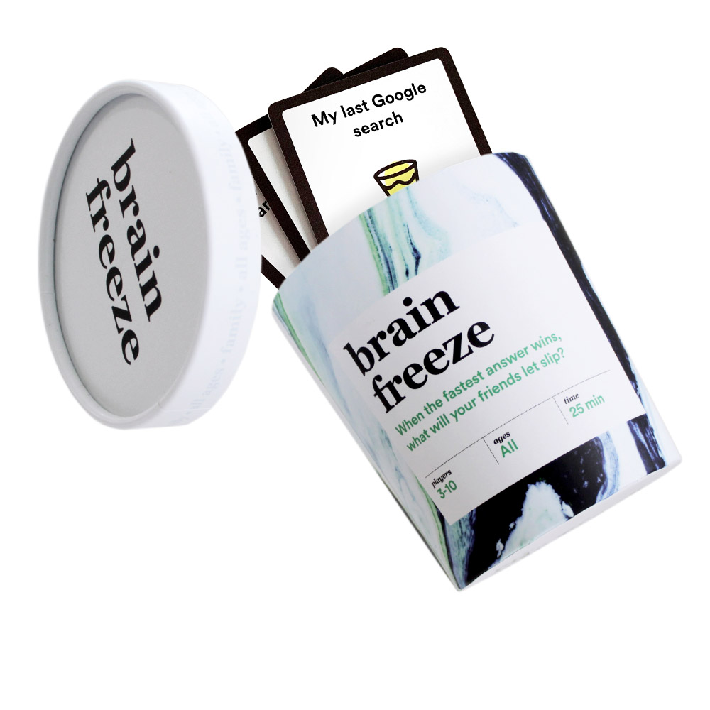 BRAIN FREEZE Family Party Game - the Hilarious Speak-Before-You-Think Card Game
