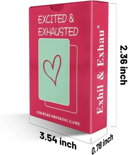  Excited And Exhausted Adult Card Playing Game 