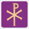 Zazzle Purple Chi Rho Square Sticker